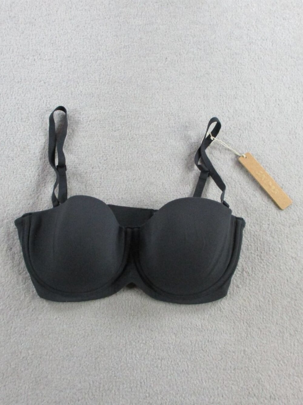 SKIMS Fits Everybody Strapless Bra Womens 32C Onyx Black Adjustable NWT - Picture 2 of 6